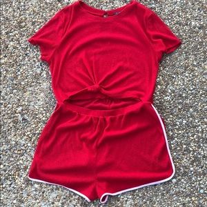 Red Hot-Pants Romper